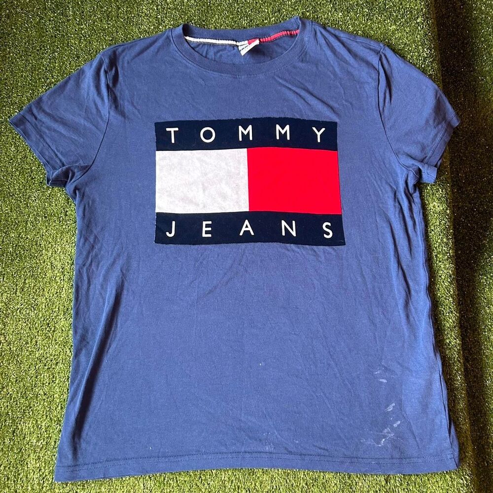 Tommy-hilfiger Men's Navy and Blue T-shirt
